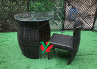 Ensemble de table et chaise 24 places, Restaurant en rotin, pour restaurant, café