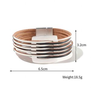 Studded Leather Bracelet Secure Export Packing Glow in the Dark <b>Powder</b> Holiday Gift for Women Technical High Grade <b>Titanium</b> - Product Image 3