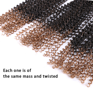 Venta al por Mayor de Fábrica, Extensiones de Cabello Sintético Premium de 24 Pulgadas y 96g, Estilo Water Wave Passion Twist, Trenzas de Ganchillo, 22 Raíces - Product Image 4