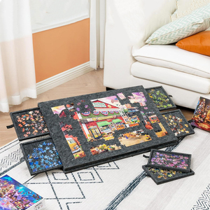 Cross-border <strong>Jigsaw</strong> <strong>Puzzle</strong> <strong>Board</strong> with Stand Cover 6 Drawers Classification Tray Portable <strong>Jigsaw</strong> Table <strong>Jigsaw</strong> <strong>Puzzle</strong> <strong>Board</strong> - Product Image 2