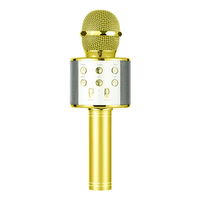 Microphone karaoké Bluetooth 858 pour la maison, microphone sans fil portable