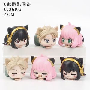 Venta al por mayor 4CM 6 Uds Anime japonés figura 6 Uds Premio juguetes <span class=keywords><strong>mentira</strong></span> estatuas Figura PVC Anime figura para Gashapon máquina de juego - Product Image 5