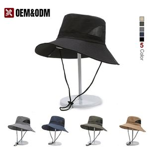 Bucket Hat Customized Outdoor Adjust Breathable Bucket Hat <b>Sunscreen</b> Lightweight Travel Hiking Sunshade Team Women Fisherman Hat - Product Image 2
