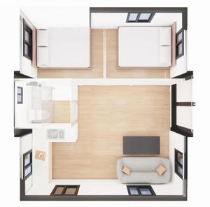 Maison conteneur extensible de luxe Zhongchen avec façade en verre moderne, showroom modulaire préfabriqué pour exposition immobilière - Product Image 4