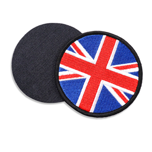 Tùy Chỉnh Trống Vui London Xếp Mỹ Cờ Quần Áo Velcro Morale Vá Móc Và Vòng Lặp Thêu Dệt Các Bản Vá Lỗi - Product Image 1
