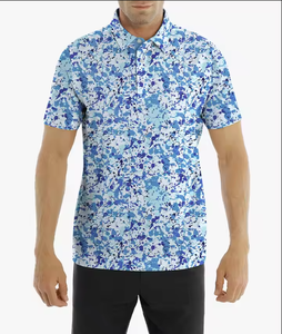 Diseño de logotipo personalizado de lujo de alta calidad poliéster azul real Polo ropa de golf - Product Image 5