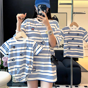 Y0382 T-shirt in cotone stampato a maniche corte per adulti e bambini, stile estivo 2025, per famiglie da <span class=keywords><strong>tre</strong></span> o quattro persone, modello mamma - Product Image 2