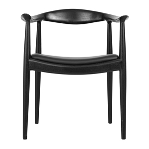 Sedia in legno massello di frassino e pelle in stile moderno per sala conferenze e sala da pranzo - Product Image 3