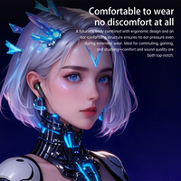 Nouveaux écouteurs TWS de gaming avec traduction IA 144 langues, faible latence, mode jeu, étui lumineux, puce AB5756T V6.0 pour téléphone, PC, console