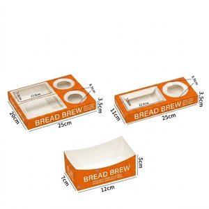 All-in-One Sandwich and Drink Carrier <b>Tray</b> for Coffee Shop - Product Image 3