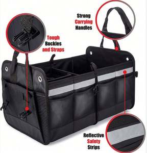 Organisateur de coffre de SUV avec glacière, organisateur de rangement de voiture, organisateur de voiture pliable à compartiments multiples - Product Image 5