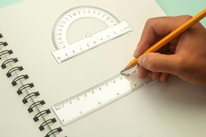 Ensemble d'outils rapporteur et règle transparents – Fournitures scolaires et de bureau – Règles <span class=keywords><strong>math</strong></span>ématiques pour enfants et <span class=keywords><strong>adultes</strong></span> – Kit de papeterie - Product Image 6