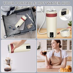 500ml <b>USB</b> Portable Office Travel Mini Electric Kettle with Digital Temperature Control Stainless Steel Household Use - Product Image 6
