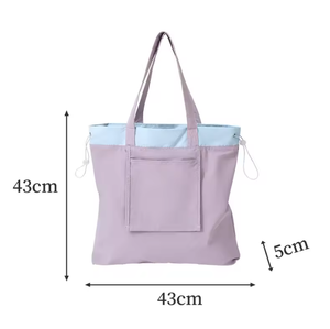 Sac de courses pliable en tissu nylon réutilisable, écologique, grande capacité, imprimé sur mesure - Product Image 1