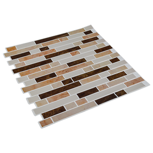 Mosaico Autoadhesivo de PU Impermeable en <span class=keywords><strong>Color</strong></span> Amarillo y Marrón para Decoración del Hogar, Fácil de Instalar - Product Image 2