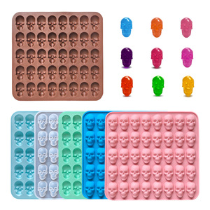 Oferta Especial: Molde de Silicona Antiadherente de 40 Cavidades con Forma de Mini Calaveras para Gomitas, Dulces y Pasteles de Halloween - Product Image 2