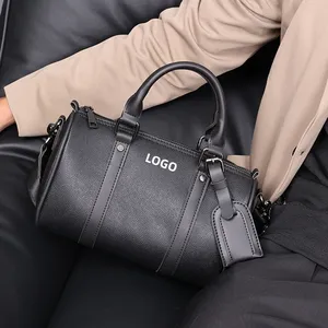 Mini du lịch Duffel Bag PU da túi xách thể thao Duffle Bag Vintage Crossbody Túi