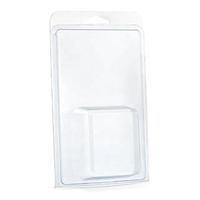 Boîte d'emballage en plastique transparent personnalisée pour savon, boîte à clapet pour bougie, emballage en blister avec trou pour la main