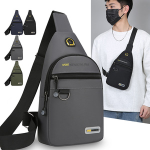 Men's Chest Bag Oxford Cloth Waterproof Durable Multi Functional Outdoor Sports Travel Crossbody Bag Solid Color - Product Image 3