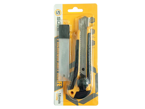 Personalizzabile 18mm Snap Utility Cutter SK5 in acciaio al carbonio in acciaio antiscivolo in gomma coltello tascabile OEM scatola di supporto utensile da taglio 5 pz - Product Image 3