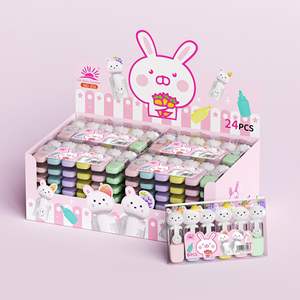 <span class=keywords><strong>Surligneurs</strong></span> portables 6 couleurs-Marqueurs <span class=keywords><strong>de</strong></span> bonbons pastel pour notes d'examen - Product Image 1