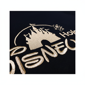 Camisetas 100% Algodón para Hombre y Mujer, OEM ODM, Bordado con Hilo Dorado, Diseños de Bordado Personalizados - Product Image 1