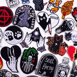 Patchs thermocollants personnalisés en gros, motifs mignons de chats/animaux de dessin animé, prix d'usine, patchs brodés pour vêtements, badges, chapeaux - Product Image 2