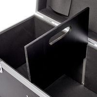Estuche de vuelo de madera de aluminio maletero profesional 110x40x40 cm con ruedas caja de transporte para accesorios de escenario