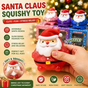 Jouet anti-stress Squishy Père Noël mignon à remontée lente, idée cadeau de Noël - Product Image 2