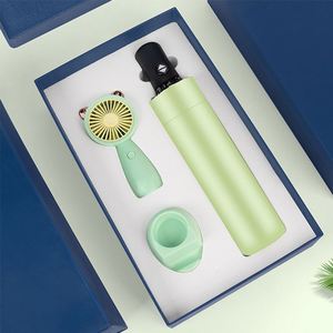 Cadeau d'entreprise créatif, logo personnalisé, mini ventilateur pliable portable, parapluie, coffret cadeau - Product Image 5