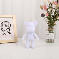 Fluide ours bricolage jouet enfants créatif Graffiti cadeau bricolage jouet PVC maison fête décoration cadeau blanc 23cm hauteur fluide ours