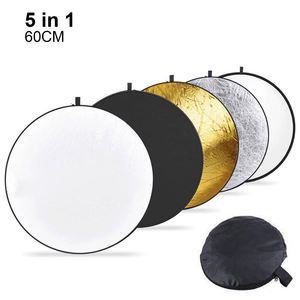 التصوير الفوتوغرافي استوديو خلفية مظلة الناعمة طقم الإضاءة + الخلفية حامل داعم + 60 سنتيمتر 5 في 1 عاكس لوحة - Product Image 3