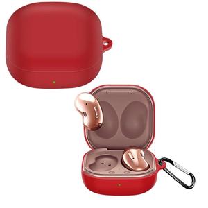 Funda protectora completa de silicona para auriculares, carcasa para <span class=keywords><strong>Galaxy</strong></span> <span class=keywords><strong>Buds</strong></span> <span class=keywords><strong>2</strong></span>, Live Pro con mosquetón - Product Image 4
