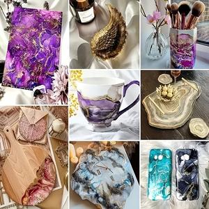 Metallic Pigment Colorful Highly Concentrated Dyes for Resin DIY Handmade Craft Metal Gradient Paint Crystal <b>Epoxy</b> Liquid - Product Image 2