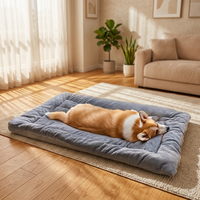 Verdickte Winter-Warme Plüsch-Fleece Hunde- & Katzenbettmatte Hochelastisches PP-Baumwoll-Haustierkissen Waschbar für die Meisten Hunde Katzen Anpassbar