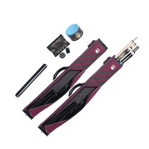 Étui pour queue de billard rouge Cueelf 2B3S avec poignée en bandoulière Étui pour queue de billard avec clés Plusieurs poches pour accessoires - Product Image 2