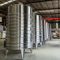 Cuve de fermentation de vin rouge en acier inoxydable 304 de qualité alimentaire Tek 7500L avec agitateur pour la vinification en cave