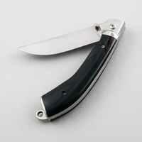 Couteau de poche pliant à pointe clip en acier 3Cr13 avec manche en bois d'ébène, finition satinée, pour usage quotidien, camping, cuisine, bricolage, OEM