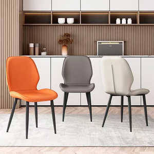 Silla <span class=keywords><strong>de</strong></span> comedor <span class=keywords><strong>de</strong></span> mariposa <span class=keywords><strong>de</strong></span> cuero sintético tapicería <span class=keywords><strong>de</strong></span> restaurante Hotel hogar comedor simple estilo italiano moderno - Product Image 5