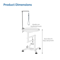 Table de toilettage ronde AP-835 pour petits chiens, table de toilettage pour chien avec levage pneumatique, table de toilettage ronde pour chien avec LED