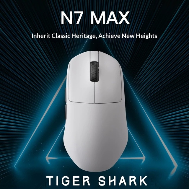 Darmoshark N7 MAX 30000 DPI Wireless Gaming Mouse 8K Polling Rate Screen Display Receiver Lightweight for PC Laptop Gamer
