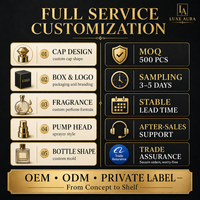 Perfume Oud de Lujo Sin Alcohol, Eau de Parfum de Alta Concentración, Larga Duración 24H, Botella de Cristal, Etiqueta Privada Personalizada