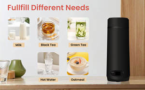 Bouilloire électrique japonaise 350ML <span class=keywords><strong>chauffe</strong></span>-eau à double paroi avec intérieur en acier inoxydable chauffage rapide Portable pour <span class=keywords><strong>voiture</strong></span> cadeau Gadget - Product Image 6