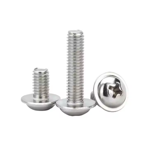 Tornillos de cabeza redonda con brida y ranura Phillips de acero inoxidable 304 DIN967 M2 M2.5 M3 M3.5 M4 M5 M6 para herramientas y ferretería - Product Image 2