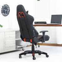 Chaise de jeu noire et orange, haute qualité, dossier haut, confortable, chaise de jeu en gros, siège de voiture de course, OEM personnalisé