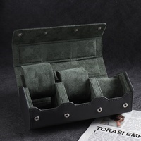 Boîte de montre à logo personnalisé, emballage cadeau rouleau rangement portable voyage luxe organisateur boîte en cuir pu boîtier de montre