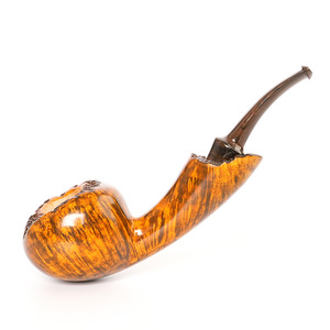 Muxiang Tobacco Pipe Bent Type Solid Wood Smoking Pipe With Filter Retro Style - Product Image 5