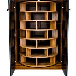 Scarpiera Girevole Salvaspazio Multistrato Portatile per Soggiorno, Mobile Contenitore in <span class=keywords><strong>Legno</strong></span> da Terra o da Ingresso - Product Image 1