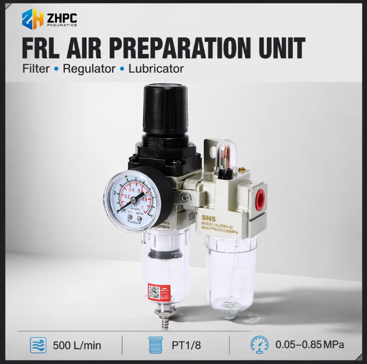ZHPC AC Series Pneumatic air Source Treatment Unit FRL Combination air ...