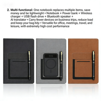 Version Globale : Journal IA Voix-Texte, Synchronisation Caméra Smartphone avec Batterie Externe 8000 mAh pour Réunions d'Affaires, Logo Personnalisable
